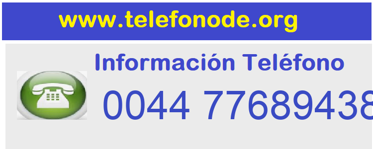 Telefono  00447768943817