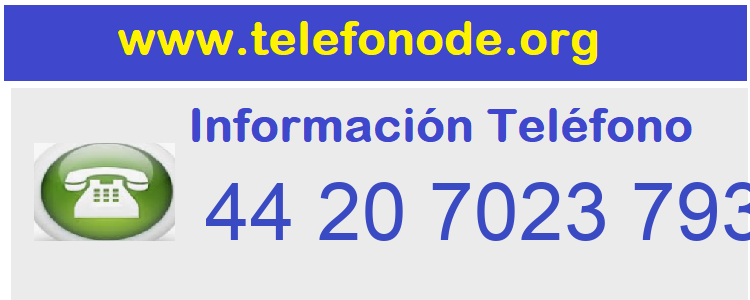 Telefono  00442070237938