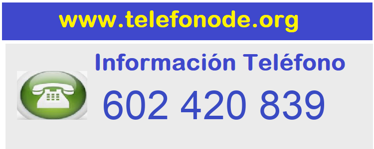 Telefono  602420839