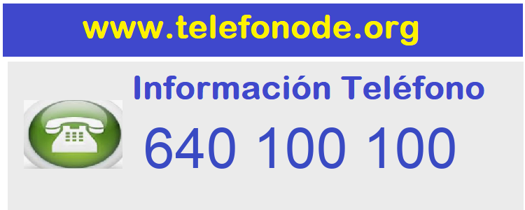 Telefono  640100100