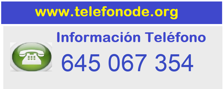 Telefono  645067354