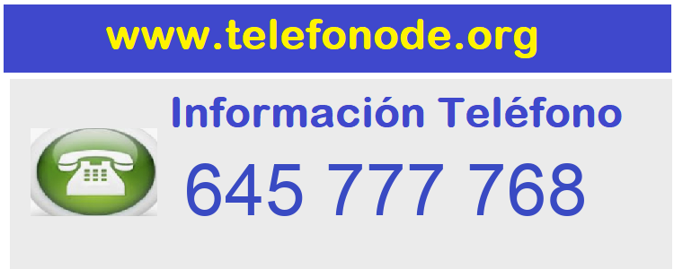 Telefono  645777768