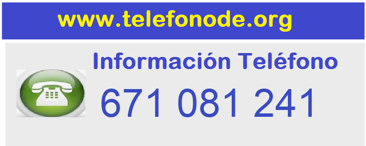 Telefono  671081241