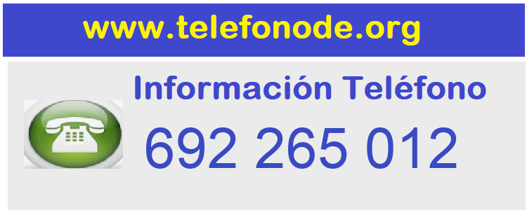 Telefono  692265012