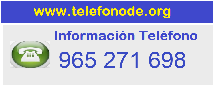 Telefono  965271698